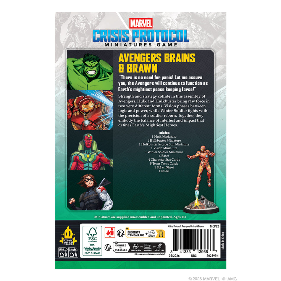 Marvel Crisis Protocol – Avengers Brains & Brawn Character Pack (Preorder)