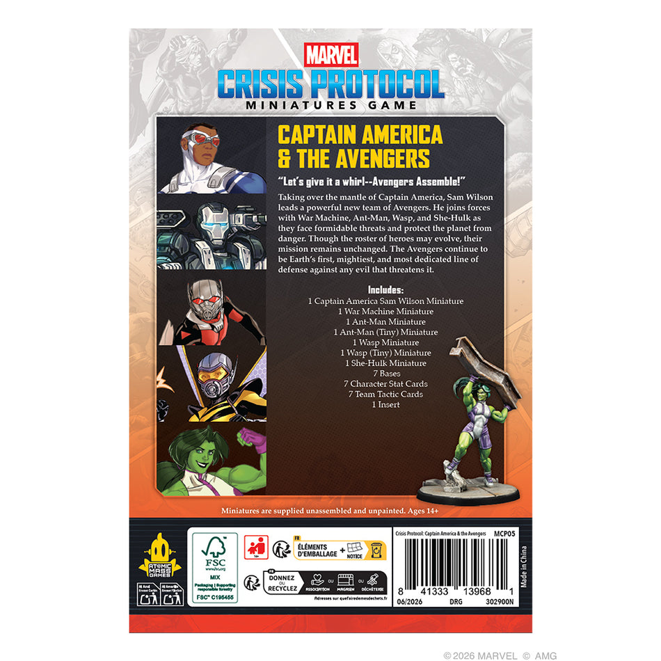 Marvel: Crisis Protocol – Captain America & The Avengers Character Pack (Preorder)