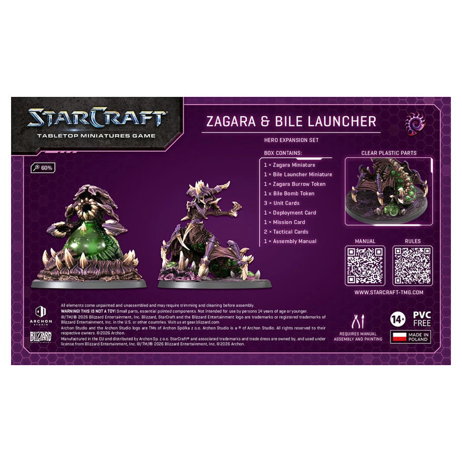 StarCraft Tabletop Miniatures Game: Zerg - Zagara and Bile Launcher (Preorder)