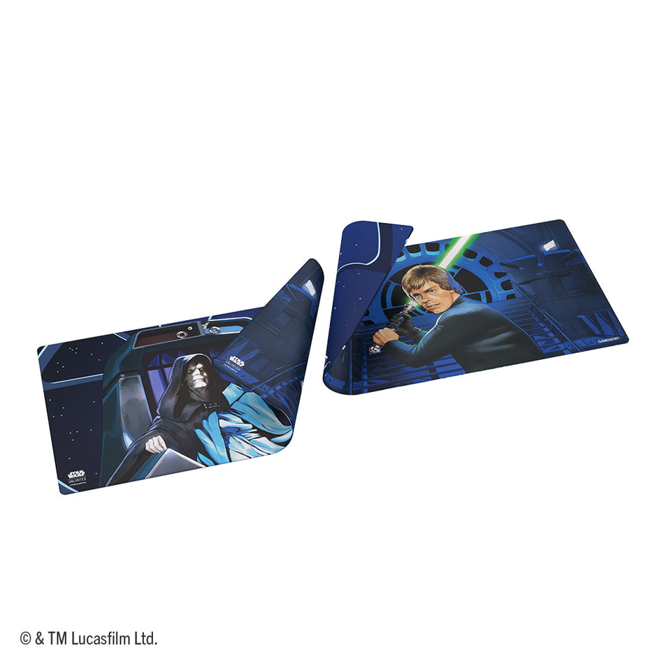 Star Wars: Unlimited Double-Sided Game Mat - Jedi Luke Skywalker & Emperor Palpatine (Preorder)